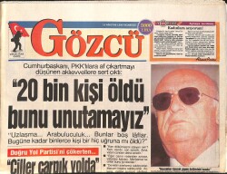 Gözcü Gazetesi 12 Ağustos 1996 - En Güzel Hülya Avşar - Müjde Ar: Çocuk Doğurmayacağım GZ2891 - Gökçekoleksiyon