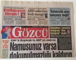Gözcü Gazetesi - 12 Temmuz 2003 - Namusunuz Varsa Dokunulmazlığı Kaldırın - GZ43727 - 2