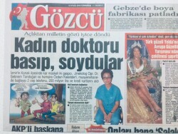 Gözcü Gazetesi 13 Eylül 2003 - AKPli Başkana Yasak Aşk İnfazı GZ43168 - 1