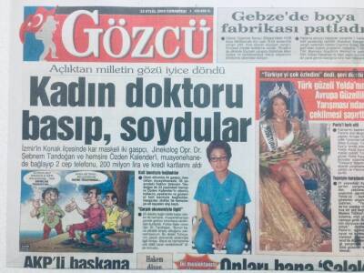 Gözcü Gazetesi 13 Eylül 2003 - AKPli Başkana Yasak Aşk İnfazı GZ43168 - 1