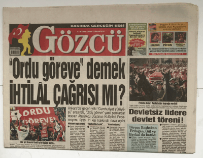Gözcü Gazetesi 13 Kasım 2004 - Devletsiz Lidere Devlet Töreni ! GZ5268 - 2
