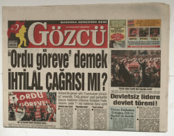 Gözcü Gazetesi 13 Kasım 2004 - Devletsiz Lidere Devlet Töreni ! GZ5268 - 1