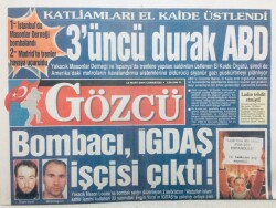 Gözcü Gazetesi - 13 Mart 2004 - Bombacı İgdaş İşçisi Çıktı GZ46050 - 1