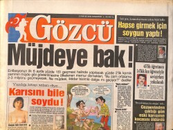 Gözcü Gazetesi 13 Mayıs 2000 - Ekonomide Tehlike Sinyalleri - Cimbom'un Turu Haftaya GZ157583 - Gökçekoleksiyon