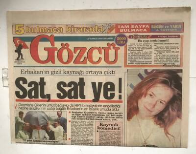 Gözcü Gazetesi 13 Temmuz 1996 - Yunanlılar Türk Teknesine Ateş Açtı GZ7981 - 1