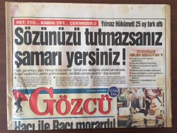 Gözcü Gazetesi 13 Temmuz 1997 - Çillere Yüce Divan Yolu Göründü GZ10253 - 1
