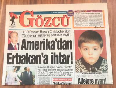 Gözcü Gazetesi 14 Ağustos 1996 - Dalgın Doktor , Ameliyat Makasını Saniye Hanımın Karnında Unuttu GZ1774 - 2