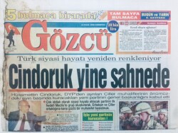 Gözcü Gazetesi - 14 Eylül 1996 - Cindoruk Yine Sahnede GZ46048 - 2
