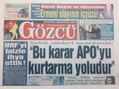 Gözcü Gazetesi - 14 Mayıs 2005 - IMFyi Faizle İhya Ettik GZ46861 - 1