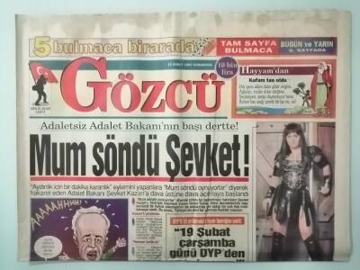 Gözcü Gazetesi 15 Şubat 1997 Sibel Canın Serveti Başına İş Açtı -GZ14878 - 1