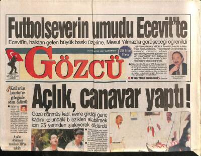 Gözcü Gazetesi 16 Ağustos 1997 - Seda Sayan , Mahsun Kırmızıgülü Unutturacak Yeni Bir Aşk Arıyor GZ92579 - 1