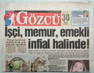 Gözcü Gazetesi 16 Ekim 1999 Kadir İnanır Sevgilisini Eve Kapattı -GZ37878 - 1