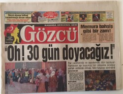 Gözcü Gazetesi 16 Ekim 2004 - Yeni Türk Lirasına 77 Gün Kaldı GZ13845 - 2