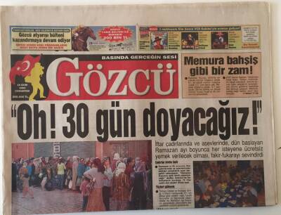 Gözcü Gazetesi 16 Ekim 2004 - Yeni Türk Lirasına 77 Gün Kaldı GZ13845 - 2