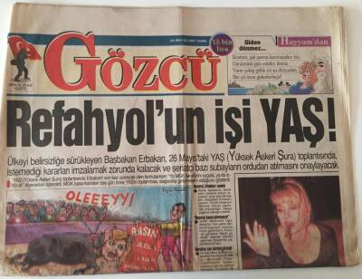 Gözcü Gazetesi - 16 Mayıs 1997 - Başbakan Erbakanın İşi Yaş ! - GZ43942 - 2