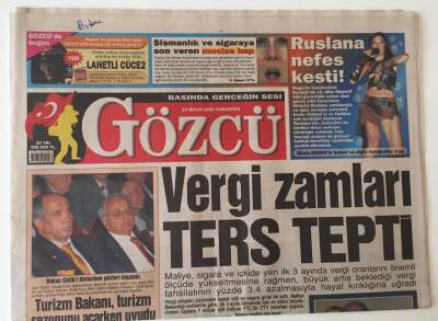 Gözcü Gazetesi - 16 Nisan 2005 - Vergi Zamları Ters Tepti - GZ43724 - 2