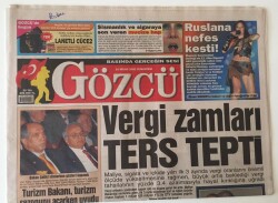 Gözcü Gazetesi - 16 Nisan 2005 - Vergi Zamları Ters Tepti - GZ43724 - 1
