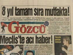 Gözcü Gazetesi 17 Ağustos 1997-Mustafa Karslıoğlunun Acı Günü GZ45155 - 2