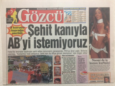 Gözcü Gazetesi 17 Haziran 2004 - İbrahim Toraman Beşiktaşta, Naomi De İş Kazası Kurbanı GZ24294 - 1