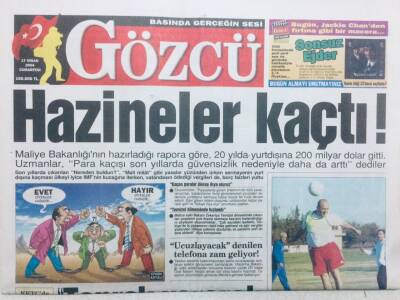 Gözcü Gazetesi - 17 Nisan 2004 - Hazineler Kaçtı GZ46052 - 2