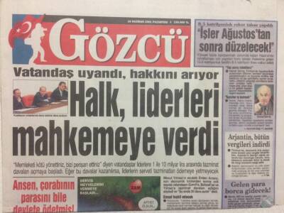 Gözcü Gazetesi 18 Haziran 2001 - Lolita Tuğbayı Uslandıran Aşk GZ34099 - 1