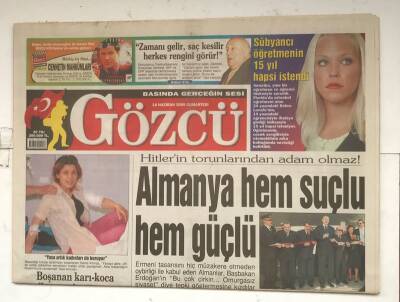 Gözcü Gazetesi 18 Haziran 2005 - Hitlerin Torunlarından Adam Olmaz ! GZ8177 - 1