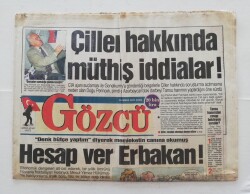 Gözcü Gazetesi 18 Temmuz 1997 - Akşenerin Etekleri Tutuştu - GZ45892 - 2