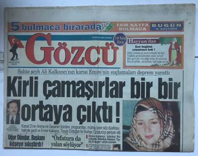 Gözcü Gazetesi 19 Ocak 1997 - Uğur Dündar , Başkanı Köşeye Sıkıştırdı ! GZ8498 - 1