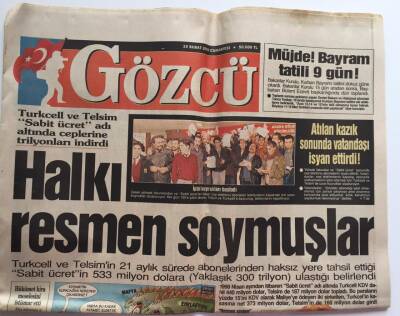 Gözcü Gazetesi 19 Şubat 2000 - Sibel Can Güzelin Talihi Kötü Olur ! GZ39180 - 1