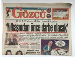 Gözcü Gazetesi 2 Aralık 1996 - Yılbaşından Önce Darbe Olacak GZ2320 - 2