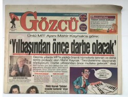 Gözcü Gazetesi 2 Aralık 1996 - Yılbaşından Önce Darbe Olacak GZ2320 - 1