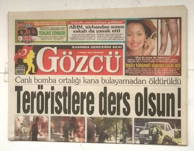 Gözcü Gazetesi 2 Temmuz 2005 - Canlı Bomba Ortalığı Kana Bulayamadan Öldürüldü GZ8175 - 1