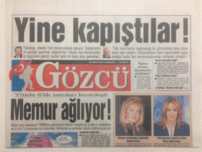 Gözcü Gazetesi 20 Aralık 2003 - DMC Genel Müdürü Ercan Saatçi Bırakın Bayhanı Halk Saddama Bile Acıyor Dedi GZ24298 - 1