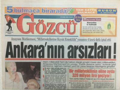 Gözcü Gazetesi 20 Ekim 1996 - Muazzez Abacı Söyledi Semra Özal Ağladı GZ35954 - 1
