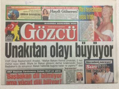 Gözcü Gazetesi 21 Mayıs 2005 - Kemal Unakıtan Olayı Büyüyor GZ47262 - 1