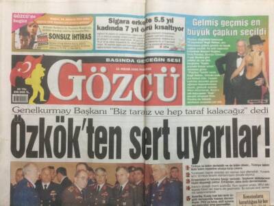 Gözcü Gazetesi 21 Nisan 2005 - Özkökten Sert Uyarılar! GZ29849 - 1