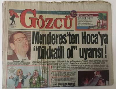 Gözcü Gazetesi 21 Şubat 1997 - İbrahim Tatlıses 3 Milyara Bir Saat Şarkı Söyledi GZ13499 - 2