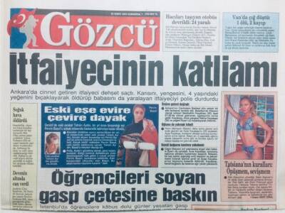 Gözcü Gazetesi 22 Şubat 2003 - İtfaiyecinin Katliamı GZ43162 - 1