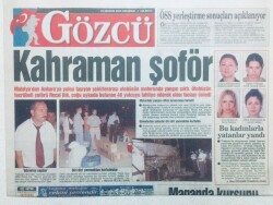 Gözcü Gazetesi 23 Ağustos 2003 - Kahraman Şoför GZ43167 - 2