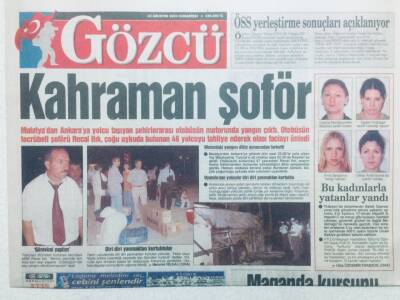 Gözcü Gazetesi 23 Ağustos 2003 - Kahraman Şoför GZ43167 - 1
