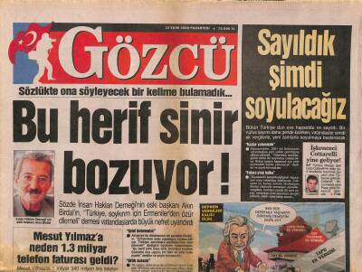 Gözcü Gazetesi 23 Ekim 2000 - Sayımda Sorulan Sorulara Cevap Veremediler Depremzedeleri Ağlattılar GZ95327 - 1
