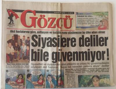 Gözcü Gazetesi 23 Ocak 1999 - Yavuz Bingöl Pop Ve Arabeskçilere İnat Türkü Söylüyorum GZ22525 - 1