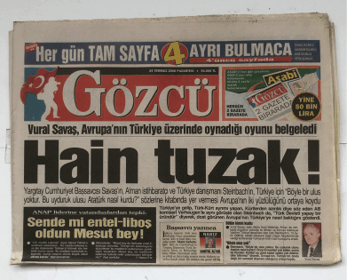 Gözcü Gazetesi 24 Temmuz 2000 - Hain Tuzak GZ5778 - 1
