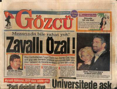 Gözcü Gazetesi - 25 Ekim 1996 - Zavallı Turgut Özal GZ110320 - 1