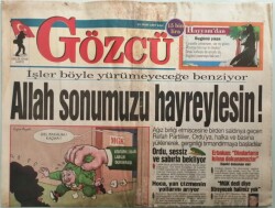 Gözcü Gazetesi 25 Mart 1997 Mehmet Ağara İlgi Çilleri Ürküntü -GZ44765 - 1