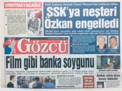Gözcü Gazetesi 25 Ocak 2003 - SSKya Neşteri Hüsamettin Özkan Engelledi GZ43160 - 2