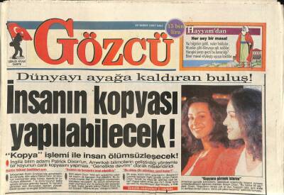 Gözcü Gazetesi 25 Şubat 1997 - Orhan Gencebayın Oğlu Ben Resmi Nikah Yapacağım dedi GZ96787 - 1