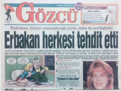 Gözcü Gazetesi 26 Şubat 1997 - Alacaklılar Dikkat Serdar Ortaç Amerikaya Kaçıyor GZ43140 - 1