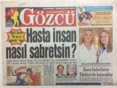 Gözcü Gazetesi 26 Şubat 2005 - Erdoğan Amerika İle Sorunumuz Yok Dedi GZ32917 - 1