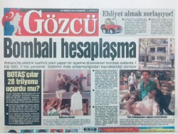 Gözcü Gazetesi 26 Temmuz 2003 - Bombalı Hesaplaşma GZ43170 - 2
